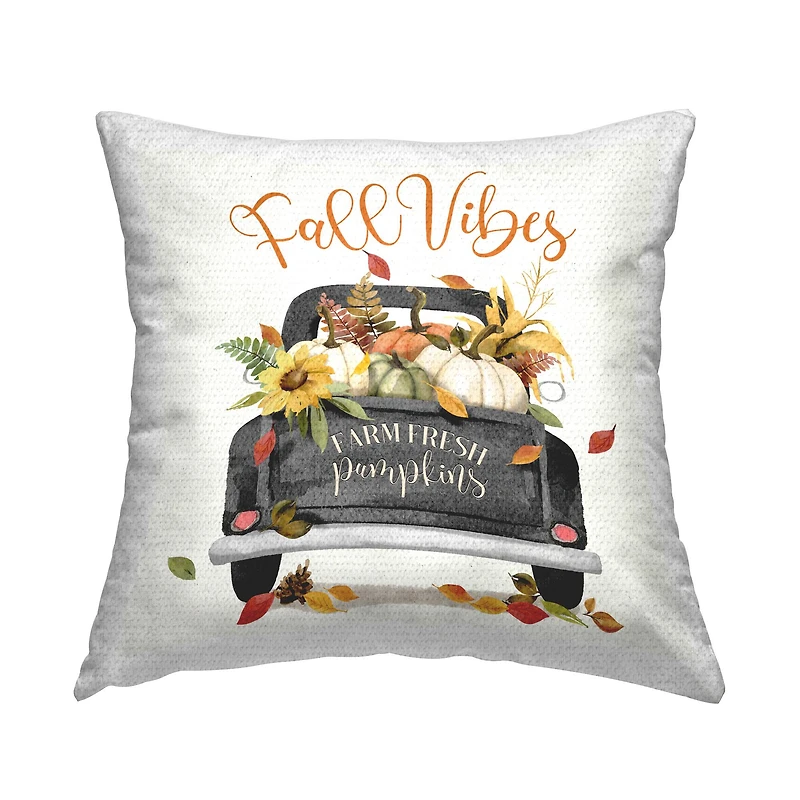 Stupell Industries Fall Vibes Truck Outdoor Printed Pillow