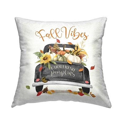 Stupell Industries Fall Vibes Truck Outdoor Printed Pillow