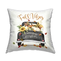 Stupell Industries Fall Vibes Truck Outdoor Printed Pillow