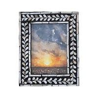 5" x 7" Black with Mother of Pearl Leaf Tabletop Frame, Atelier by Studio Décor®