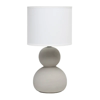 Simple Designs 15.3" Taupe Stone Age Table Lamp