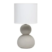 Simple Designs 15.3" Taupe Stone Age Table Lamp