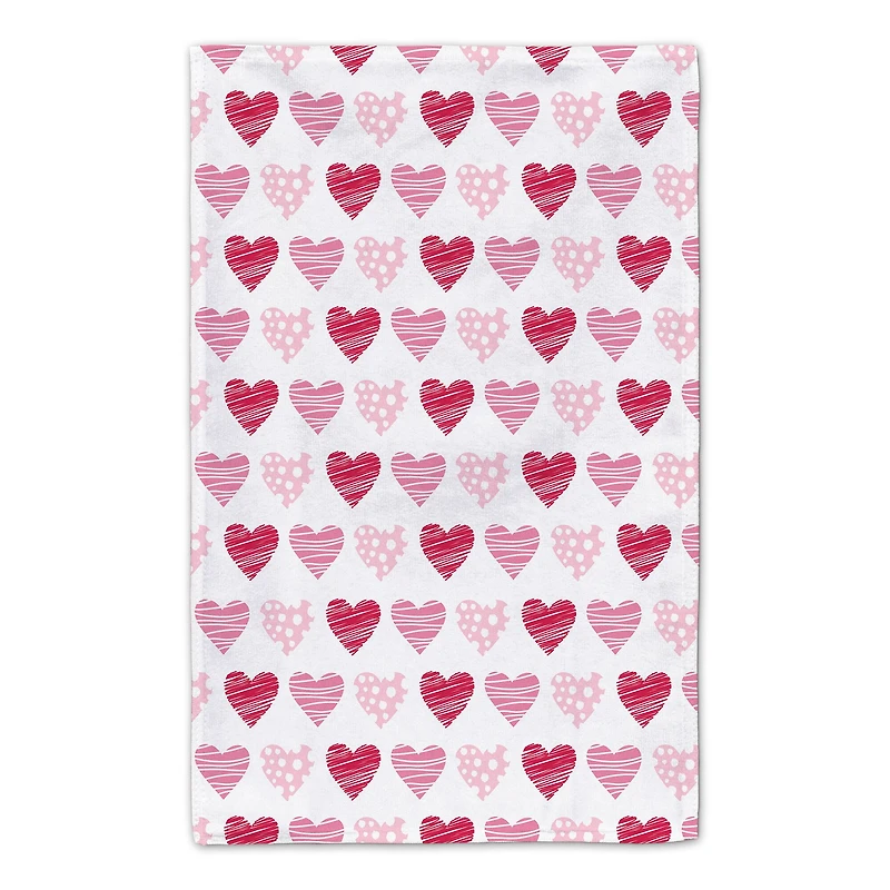 Pink & Red Hearts Tea Towel Set