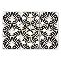 Designart Retro Art Deco Waves I Mid-Century Modern Multipanel Wall Clock