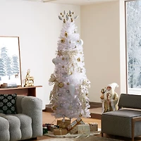 7.5ft. Unlit Pencil Tinsel Artificial Christmas Tree