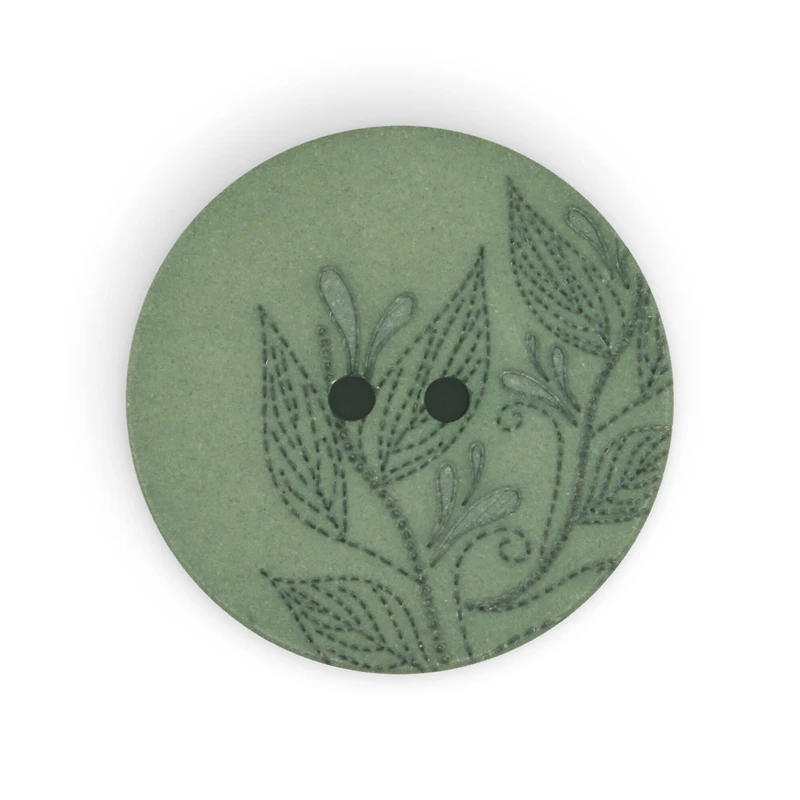 Dritz® 28mm Recycled Hemp Round Floral Button
