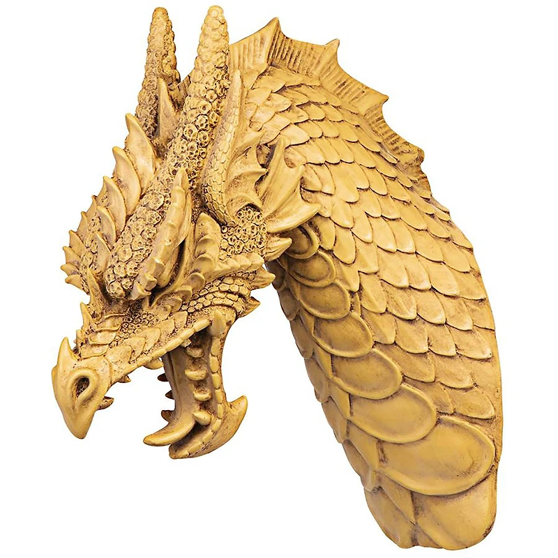 Design Toscano 15.5" Head of the Beast Dragon Wall Sculpture Set