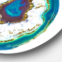 Designart - Golden Heart Blue Agate Stone