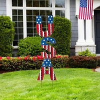 Glitzhome® 46" Metal U.S.A. Yard Stake