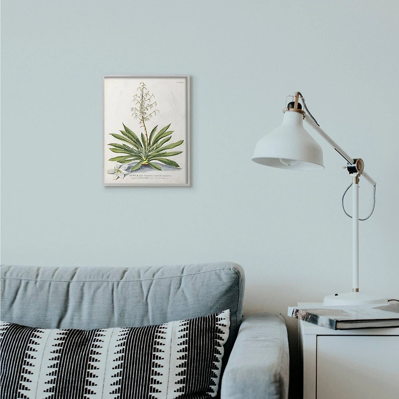 Stupell Industries Botanical Fern Illustration Wall Art in Gray Frame