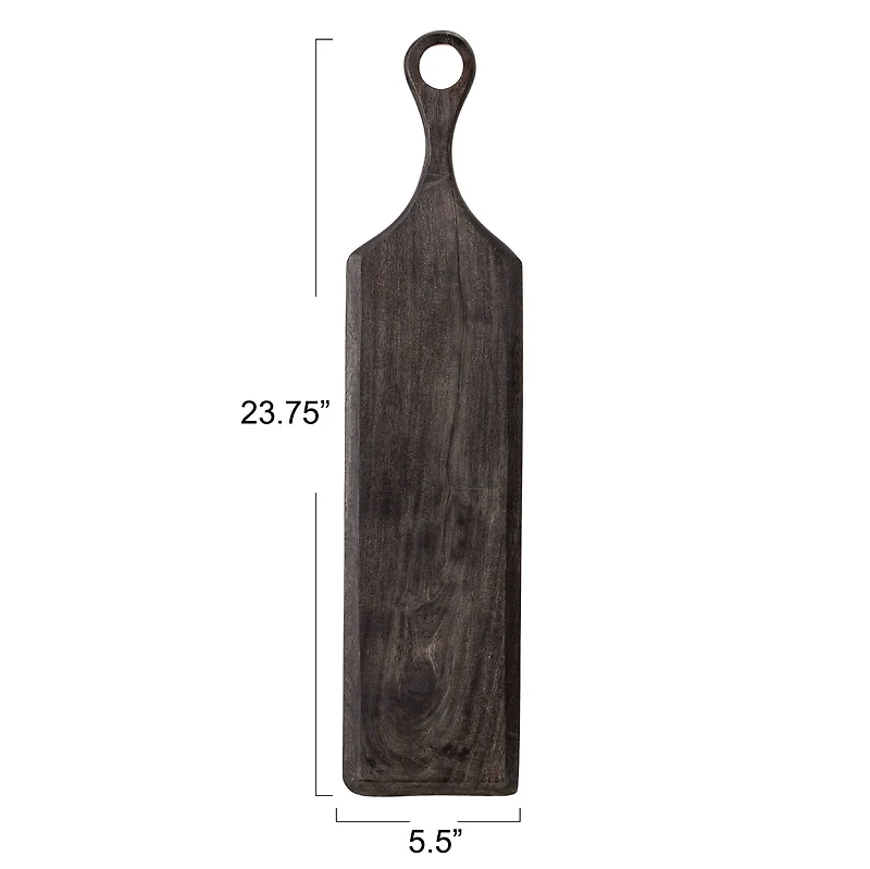 Hello Honey® 24" Black Acacia Wood Tray/Cutting Board