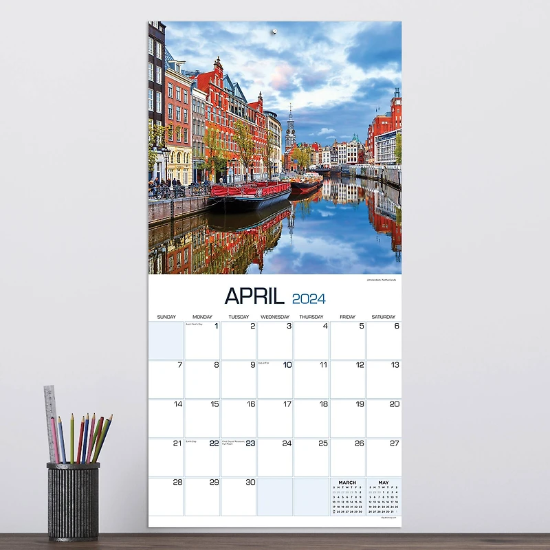 TF Publishing 2024 Europe Wall Calendar