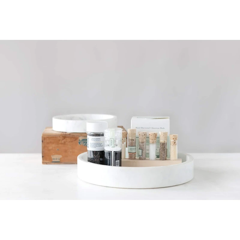 Hello Honey® 12" Carved Marble Tray