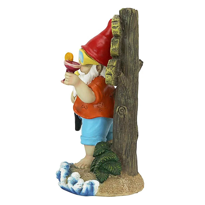 Design Toscano 9" Happy Hour Tropical Garden Gnome Statue