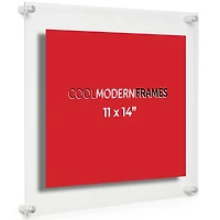 Cool Modern Frames Clear Acrylic Float Frame with Silver Hardware