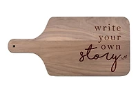 Write Your Own Story 17" x 8" Walnut Paddle Cutting Board