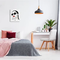 Stupell Industries I Don’t Care Shades Glam Fashion Female Portrait Canvas Wall Art