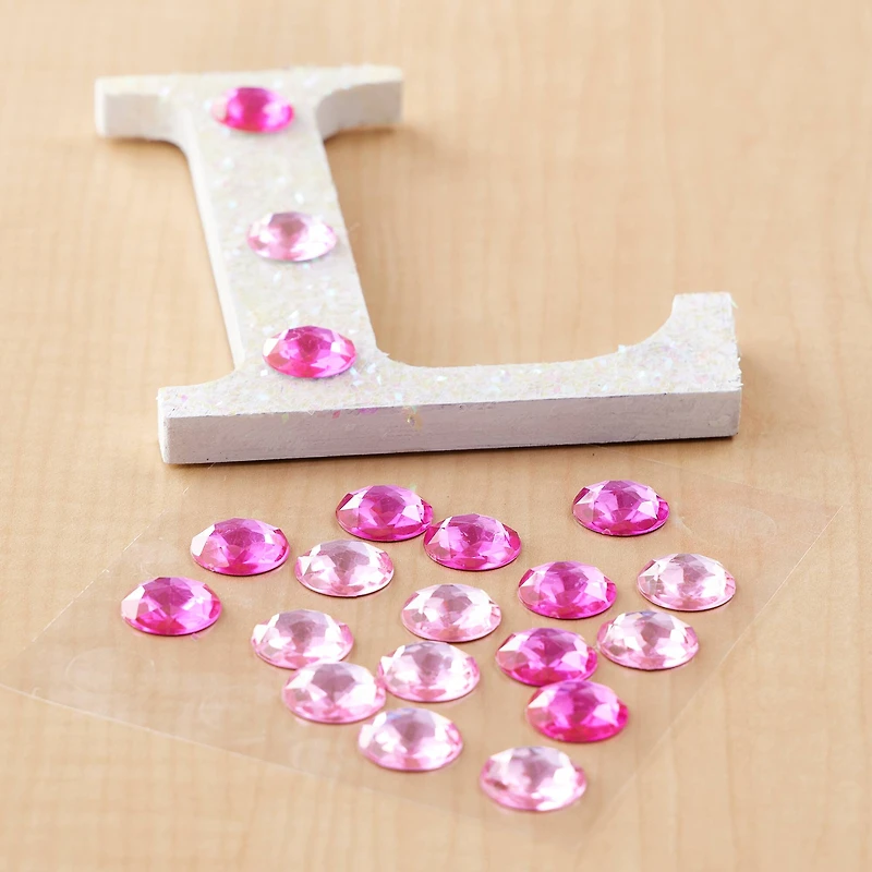 12 Packs: 20 ct. (240 total) Pink & Fuchsia Rhinestone Stickers by Recollections™