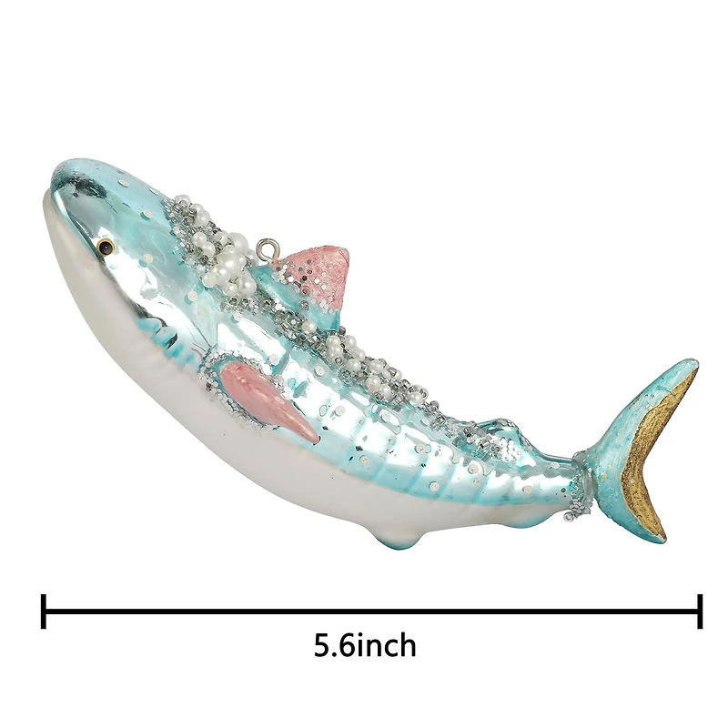 5.5" Shark Glass Ornament by Ashland®