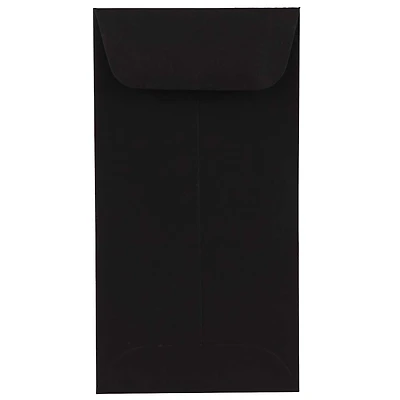 JAM Paper 3.5" x 6.5" Smooth Black Coin Business Envelopes, 50ct.