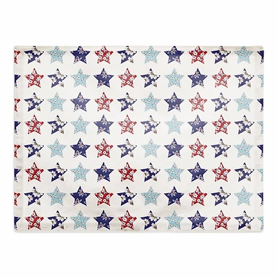Floral Stars Pattern Cotton Twill Placemat