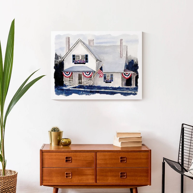 All American Home Canvas Wall Art