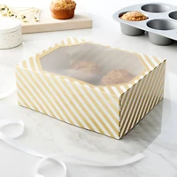 Gold & White Striped Treat Boxes By Celebrate It®
