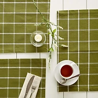 DII® Ventana Green Check Placemats, 6ct.