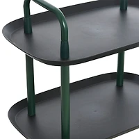 Hello Honey® Main + Mesa™ -Tier Modern Plastic and Metal Trolley