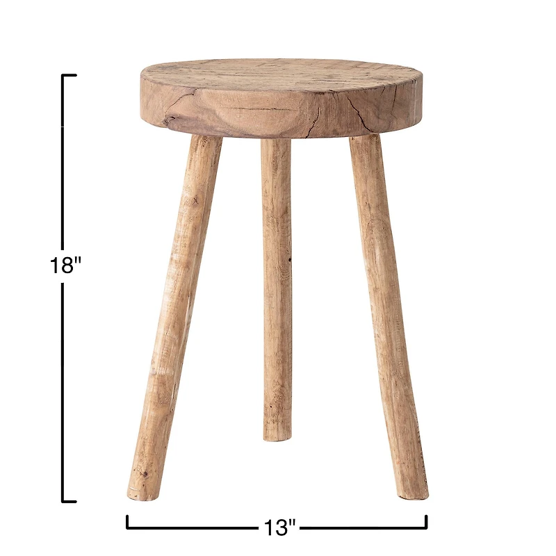 Hello Honey® Natural Round Mango Wood Stool