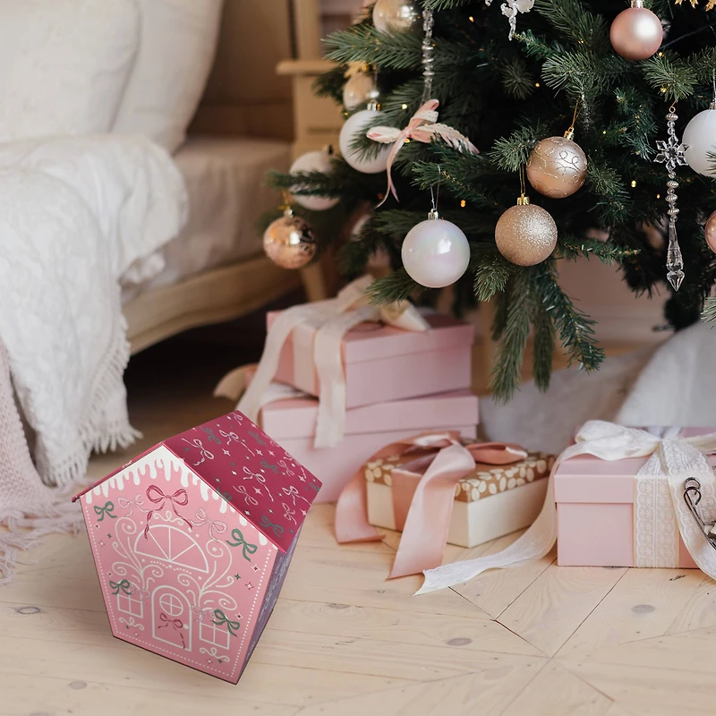 Large Holly Jolly Gingerbread House Gift Box by Ashland®