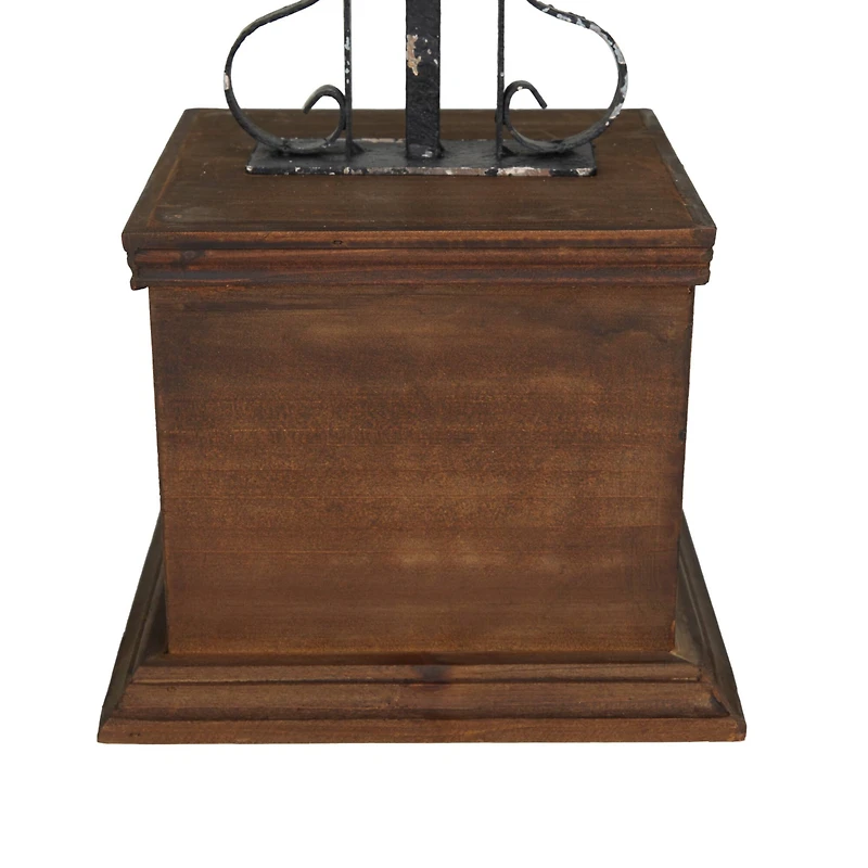 31" Black Iron French Country Cross