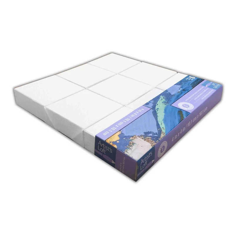 9 Pack Level 1 4" x 4" Deco Canvas by Artist's Loft®