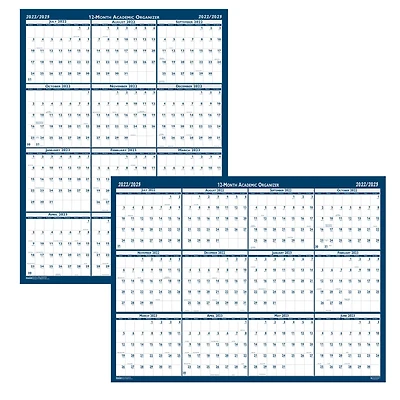 18" x 24" Laminated Reversible Academic Wall Calendar 