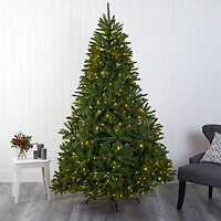 7ft. Pre-Lit Sierra Spruce Artificial Christmas Tree, Clear LED Lights