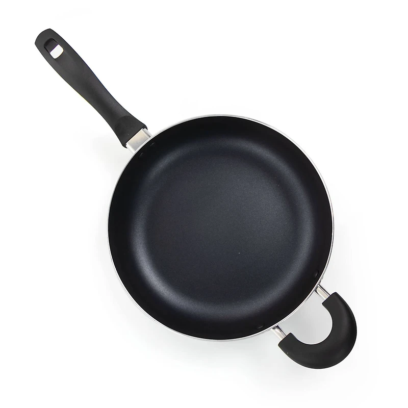 Oster Clairborne 10.25" Charcoal Gray Aluminum Sauté Pan with Lid