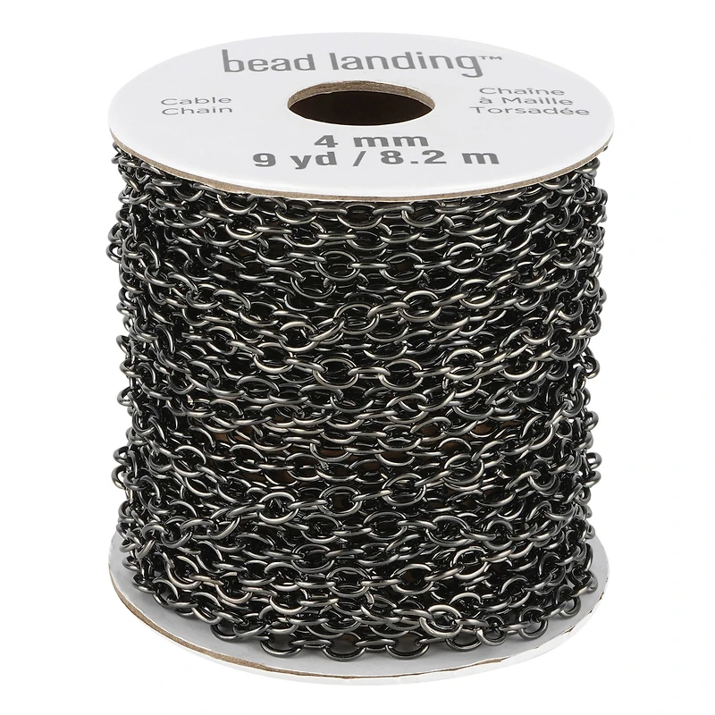 9yd. Gunmetal Chain Roll by Bead Landing™