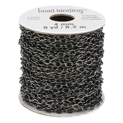 9yd. Gunmetal Chain Roll by Bead Landing™