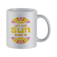 Craft Express 11oz. Sublimation Silver Glitter Mugs, 6ct.