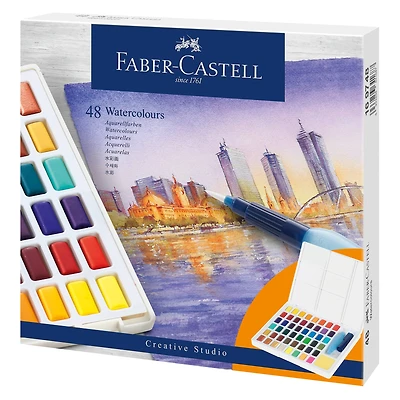 Faber-Castell 48 Color Watercolor Pan Set
