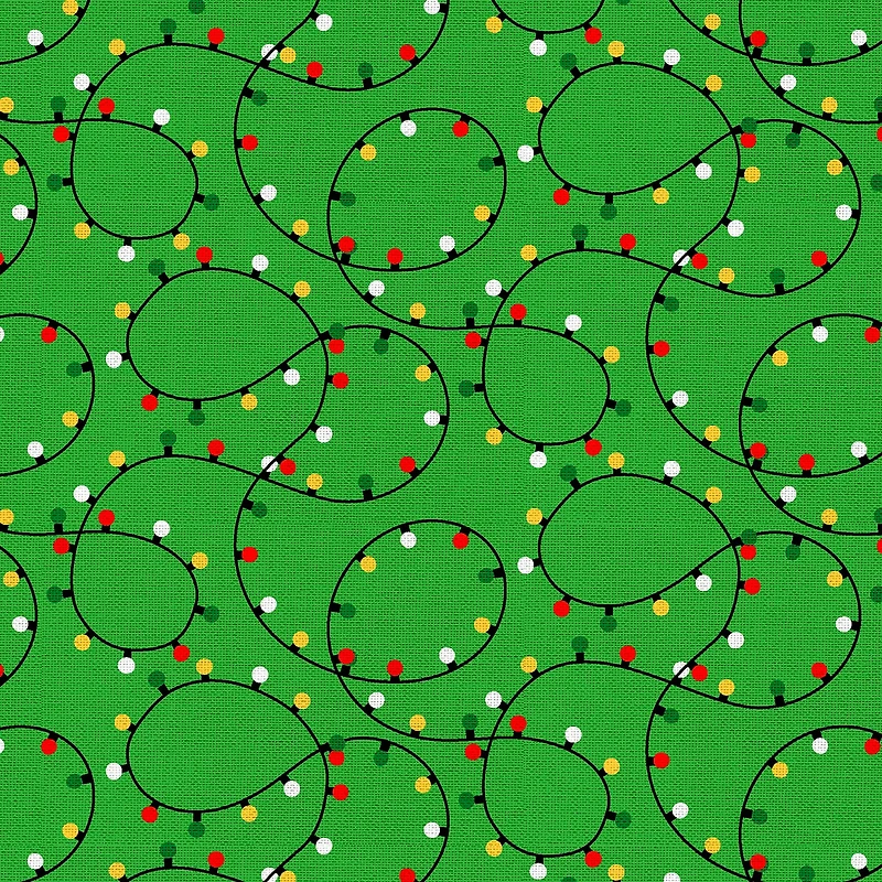 Fabric Editions Holiday Lights Cotton Fabric