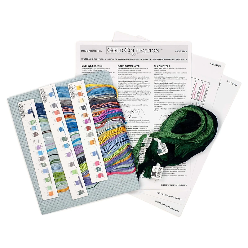 Dimensions® Counted Cross Stitch Kit, Sunset Mountain Trail