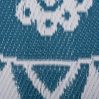 DII® Round Blue Floral Outdoor Rug, 5ft.