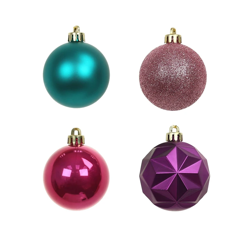 40 Pack 2.2" Jewels & Jolly Shatterproof Ball Ornaments by Ashland®