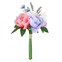 13" Purple & Pink Rose & Peony Bouquet by Ashland®