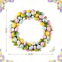 Glitzhome® 18" Easter Eggs Wreath