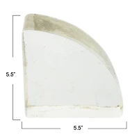 Hello Honey® 5.5" Geometric Glass Block Bookend