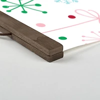 Retro Funky Ornaments 16x16 Teak Hanging Canvas