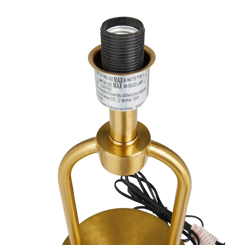 Gold Modern Table Lamp, 7" x 7" x 19"