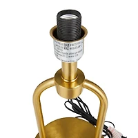 Gold Modern Table Lamp, 7" x 7" x 19"